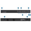 UBIQUITI Edge Switch 19" RACK 16x port RJ45 PoE+ (Gigabit Ethernet) 2x port SFP (1Gb/s) przełącznik zarządzalny