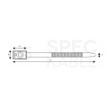 Uchwyt paskowy UP-35 czarny UV opaska fi:10-35mm do kabli i rur instalacyjnych RLm 100szt.
