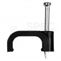 Uchwyty kablowe z gwoździem KLIP / FLOP 13x7mm czarne do kabli płaskich YDYp PAWBOL 100szt.