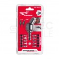 Udarowa nasadka kątowa 1/4" HEX + 10x Bity Shockwave Impact Duty MILWAUKEE