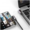 UGREEN Kabel USB 2.0 typ-C (wtyk / wtyk) kątowy Quick Charge 3.0 Power Delivery 2.0 (3A 60W) US323 czarny 2m
