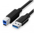 UGREEN Kabel USB 3.0 A / B (wtyk / wtyk dwustronny) czarny 1m