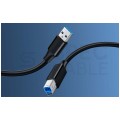 UGREEN Kabel USB 3.0 A / B (wtyk / wtyk dwustronny) czarny 1m