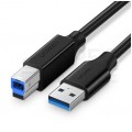 UGREEN Kabel USB 3.0 A / B (wtyk / wtyk dwustronny) czarny 2m