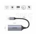 UNITEK Adapter sieciowy USB 3.1 typ-C / Gigabit Ethernet RJ45 [8p8c] (wtyk / gniazdo) srebrny 12cm