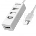 UNITEK Hub USB 2.0 A pasywny na 4 porty USB A biały na kablu 0,1m