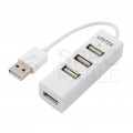 UNITEK Hub USB 2.0 A pasywny na 4 porty USB A biały na kablu 0,1m