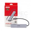UNITEK Hub USB-C aluminium 7w1 czarny 0,15m