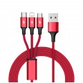 UNITEK Kabel 3w1 do ładowania USB 3.0 A / typ-C + micro-B + Lightning (wtyk / 3x wtyk) 1,2m