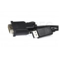 UNITEK Kabel DisplayPort 1.1a / DVI-D Single Link FHD@60 (wtyk / wtyk) czarny 1,8m