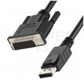UNITEK Kabel DisplayPort 1.1a / DVI-D Single Link FHD@60 (wtyk / wtyk) czarny 1,8m