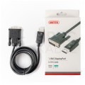 UNITEK Kabel DisplayPort 1.1a / DVI-D Single Link FHD@60 (wtyk / wtyk) czarny 1,8m