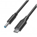 UNITEK Kabel zasilający USB-C - DC Jack 4,5x3mm 65W PD do laptopów HP 1,8m