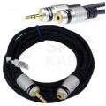 VITALCO JKD40 Przedłużacz Audio AUX mini Jack 3,5mm Stereo (wtyk / gniazdo) 2,5m