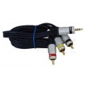 VITALCO JKD80 Kabel Audio AUX mini Jack 3,5mm 4-polowy (wtyk) / 3x RCA Cinch (wtyk) 1,5m