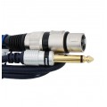VITALCO Kabel mikrofonowy MK17 XLR (gniazdo) / Jack 6,3mm Stereo (wtyk) 1m