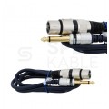 VITALCO Kabel mikrofonowy MK17 XLR (gniazdo) / Jack 6,3mm Stereo (wtyk) 1m