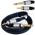 VITALCO MK67 Kabel Audio mini Jack 3,5mm Stereo (wtyk) / Jack 6,3mm Mono (wtyk) 3m