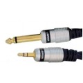VITALCO MK67 Kabel Audio mini Jack 3,5mm Stereo (wtyk) / Jack 6,3mm Mono (wtyk) 3m