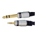 VITALCO MK68 Kabel Audio mini Jack 3,5mm Stereo (wtyk) / Jack 6,3mm Stereo (wtyk) 1,5m