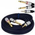 VITALCO MK71 Kabel Audio mini Jack 3,5mm Stereo (wtyk) / 2x Jack 6,3mm Mono (wtyk) 1,5m