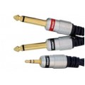 VITALCO MK71 Kabel Audio mini Jack 3,5mm Stereo (wtyk) / 2x Jack 6,3mm Mono (wtyk) 1,5m