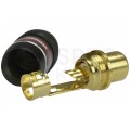 VITALCO RG14 Gniazdo RCA Cinch na kabel do 5,6mm pozłacane czarno-białe