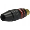 VITALCO RG14 Gniazdo RCA Cinch na kabel do 5,6mm pozłacane czarno-czerwone