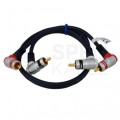 VITALCO RKD200 Kabel Coaxial Audio 2x RCA Cinch (wtyk katowy) / 2x RCA Cinch (wtyk kątowy) 1m