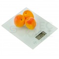 Waga kuchenna elektroniczna do 5kg z ekranem LCD szklana biała Lemon Esperanza