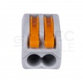WAGO CLASSIC 222-412 Szybkozłączka 2x 0,08-4,0mm2 uniwersalna (na drut / na linkę) 400V/32A ORYGINALNA 50szt.