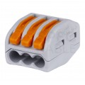 WAGO CLASSIC 222-413 Szybkozłączka 3x 0,08-4,0mm2 uniwersalna (na drut / na linkę) 400V/32A ORYGINALNA woreczek 10szt.