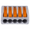 WAGO CLASSIC 222-415 Szybkozłączka 5x 0,08-4,0mm2 uniwersalna (na drut / na linkę) 400V/32A ORYGINALNA woreczek 10szt.