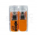 WAGO COMPACT 221-412 Szybkozłączka 2x 0,2-4,0mm2 uniwersalna (na drut / na linkę) 450V/32A ORYGINALNA 100szt.