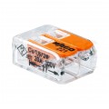 WAGO COMPACT 221-412 Szybkozłączka 2x 0,2-4,0mm2 uniwersalna (na drut / na linkę) 450V/32A ORYGINALNA woreczek 10szt.