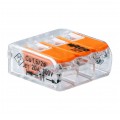 WAGO COMPACT 221-413 Szybkozłączka 3x 0,2-4,0mm2 uniwersalna (na drut / na linkę) 450V/32A ORYGINALNA 50szt.