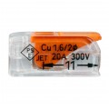 WAGO COMPACT 221-413 Szybkozłączka 3x 0,2-4,0mm2 uniwersalna (na drut / na linkę) 450V/32A ORYGINALNA woreczek 10szt.