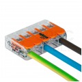 WAGO COMPACT 221-415 Szybkozłączka 5x 0,2-4,0mm2 uniwersalna (na drut / na linkę) 450V/32A ORYGINALNA 25szt.