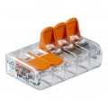 WAGO COMPACT 221-415 Szybkozłączka 5x 0,2-4,0mm2 uniwersalna (na drut / na linkę) 450V/32A ORYGINALNA 25szt.