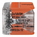 WAGO COMPACT 221-420 Szybkozłączka 10x 0,2-4,0mm2 uniwersalna (na drut / na linkę) 450V/32A ORYGINALNA 15szt.