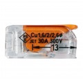 WAGO COMPACT 221-612 Szybkozłączka 2x 0,5-6,0mm2 uniwersalna (na drut / na linkę) 450V/41A ORYGINALNA 50szt.