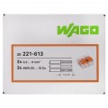 WAGO COMPACT 221-613 Szybkozłączka 3x 0,5-6,0mm2 uniwersalna (na drut / na linkę) 450V/41A ORYGINALNA 30szt.