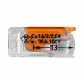 WAGO COMPACT 221-613 Szybkozłączka 3x 0,5-6,0mm2 uniwersalna (na drut / na linkę) 450V/41A ORYGINALNA 30szt.