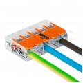 WAGO COMPACT 221-615 Szybkozłączka 5x 0,5-6,0mm2 uniwersalna (na drut / na linkę) 450V/41A ORYGINALNA 15szt.