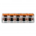 WAGO COMPACT 221-615 Szybkozłączka 5x 0,5-6,0mm2 uniwersalna (na drut / na linkę) 450V/41A ORYGINALNA 15szt.