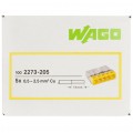 WAGO COMPACT 2273-205 Szybkozłączka 5x 0,5-2,5mm2 na drut 450V/24A ORYGINALNA 100szt.