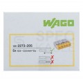 WAGO COMPACT 2273-205 Szybkozłączka 5x 0,5-2,5mm2 na drut 450V/24A ORYGINALNA 100szt.