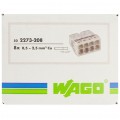 WAGO COMPACT 2273-208 Szybkozłączka 8x 0,5-2,5mm2 na drut 450V/24A ORYGINALNA 50szt.