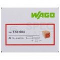 WAGO SPECIAL 773-604 Szybkozłączka 4x 1,5-4,0mm2 na drut 400V/32A ORYGINALNA 100szt.