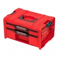 Walizka szafka na narzędzia i akcesoria z 2x przegrodami szufladami 450x310x244 4,5l+9,5l czerwona QBRICK SYSTEM PRO RED Ultra HD Drawer 2 Toolbox Basic